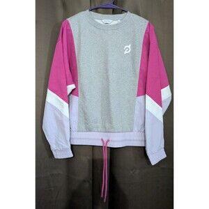 Peloton Colorblock Pullover Sweatshirt Purple Pink Gray Women's M Athleisure